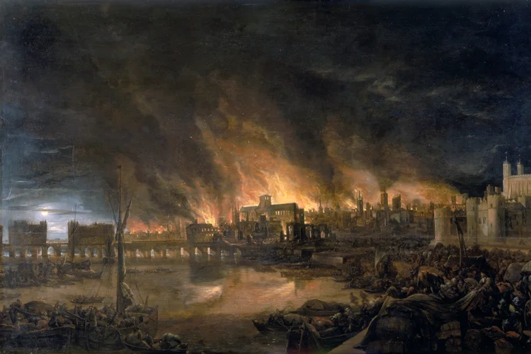 The Great Fire of 1666, which destroyed 88 of the City's churches.